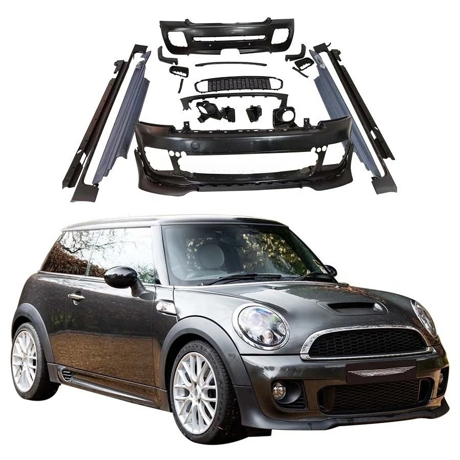 MINI Cooper S JCW Body Kits Upgrade New Front Bumper Rear Bumper Side Skirts Grille Exhaust Cut-Outs for R55 R56 R57 R58 R59